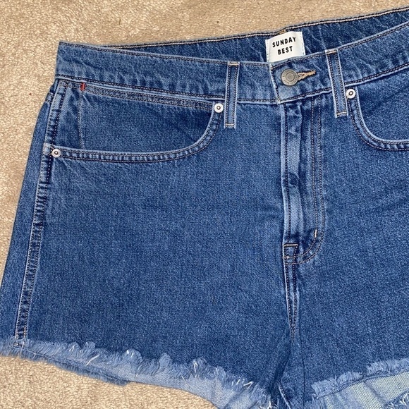 sunday best (aritzia) denim shorts size 32 - Picture 2 of 9